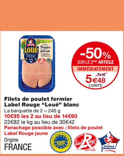 Filets De Poulet Fermier Label Rouge "loué" Blanc