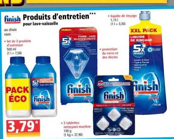 finish produits d'entretien