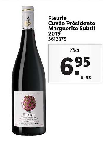 fleurie cuvee presidente marguerite subtil 2019
