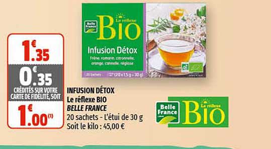 infusion détox le réflexe bio belle france