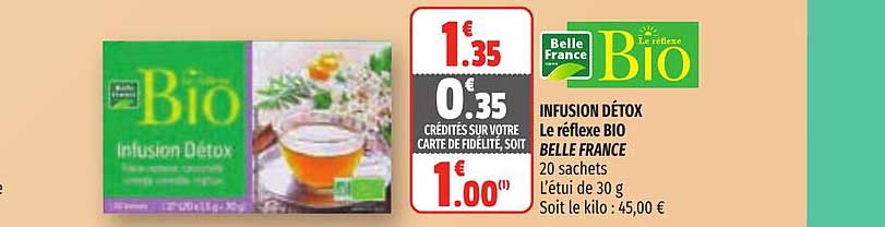 infusion détox le réflexe bio belle france