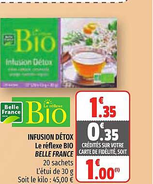 infusion détox le réflexe bio belle france