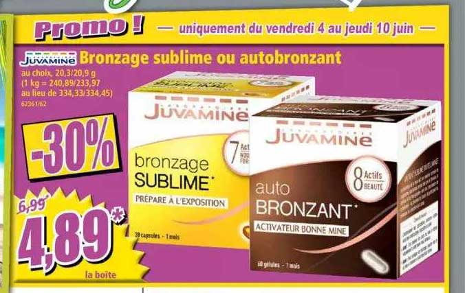 Juvamine Bronzage Sublime Ou Autobronzant