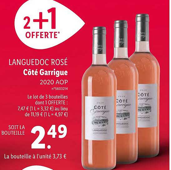 languedoc rose cote garrigue 2020 aop