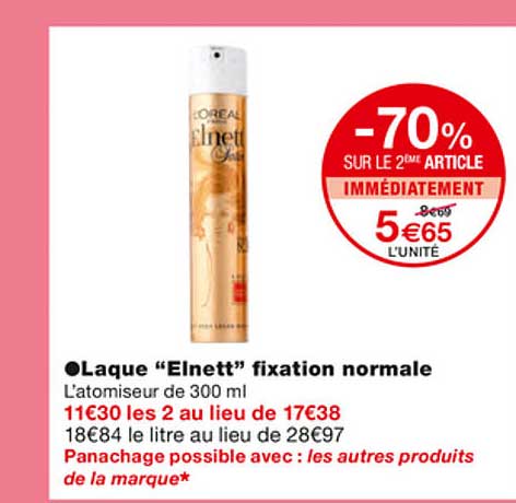 laque "elnett" fixation normale
