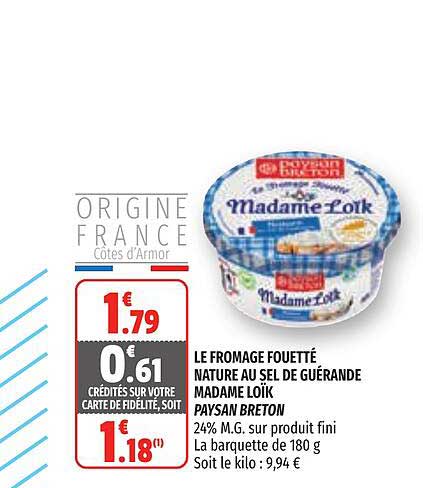 le fromage fouetté nature au sel de guérande madame loïk paysan breton