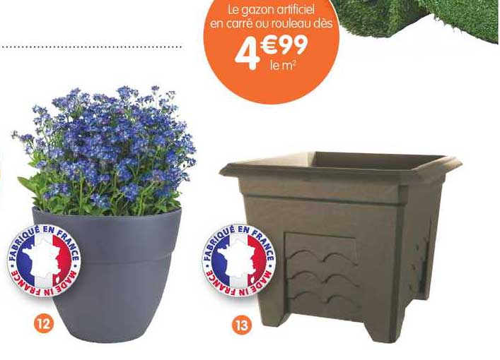 le gazon artificiel en carre ou rouleau des