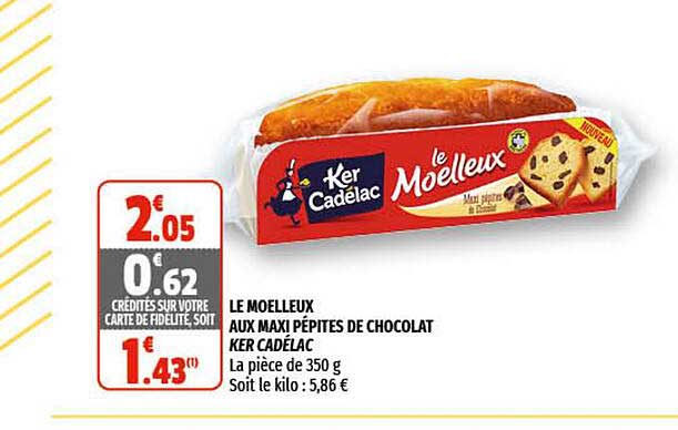 le moelleux aux maxi pépites de chocolat ker cadélac
