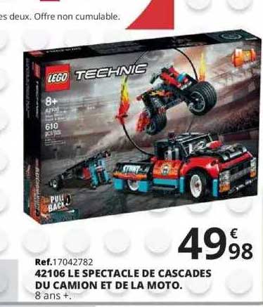 lego technic le spectacle de cascades du camion et de la moto