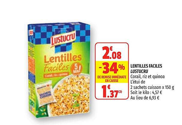 lentilles faciles lustucru