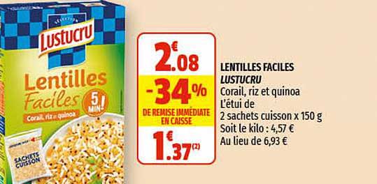 lentilles faciles lustucru
