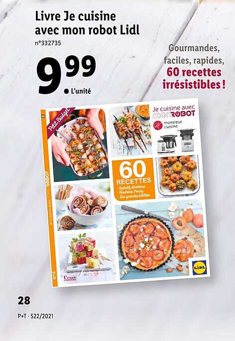 livre je cuisine avec mon robot lidl
