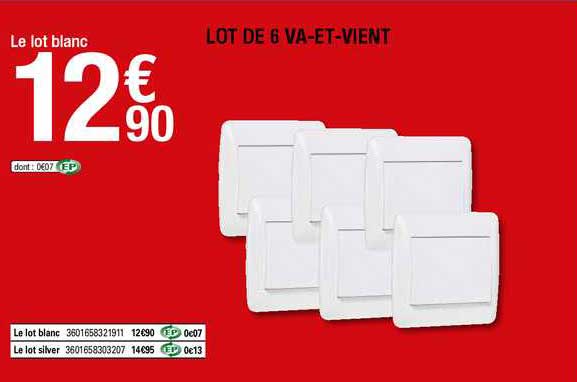 lot de 6 va-et-vient