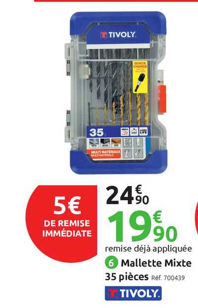 mallette mixte 35 pièces tivoly