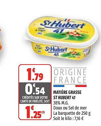 matière grasse st hubert 41