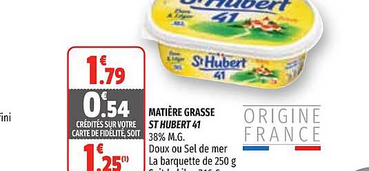 matière grasse st hubert 41
