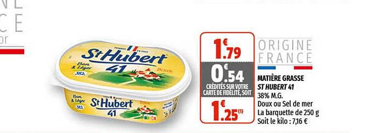 matière grasse st hubert 41
