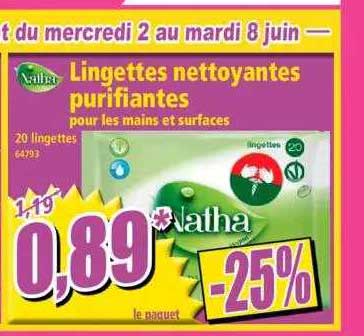 Natha Lingettes Nettoyantes Purifiantes