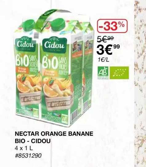 Nectar Orange Banane Bio-cidou