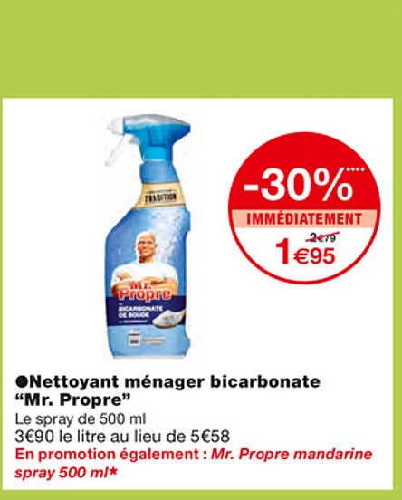 nettoyant ménager bicarbonate "mr. propre"