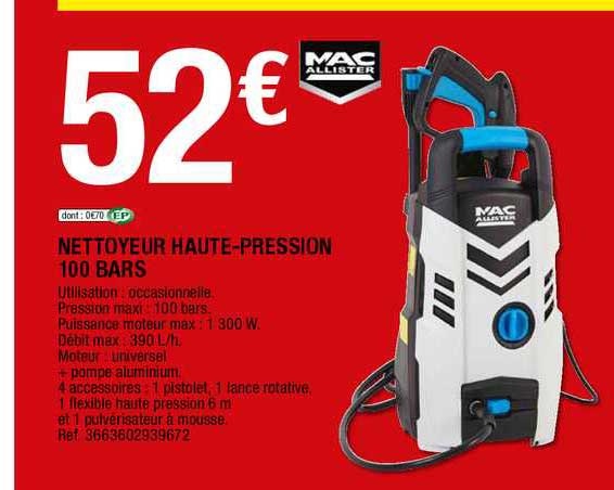 nettoyeur haute-pression 100 8ars mac allister