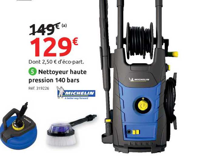 nettoyeur haute pression 140 bars michelin