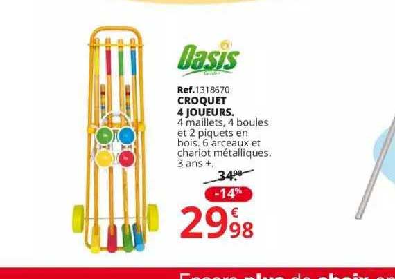 oasis croquet 4 joueurs