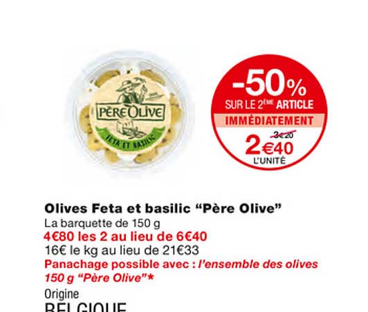 olives feta et basilic "père olive"