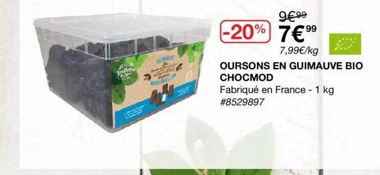 Oursons En Guimauve Bio Chocmod
