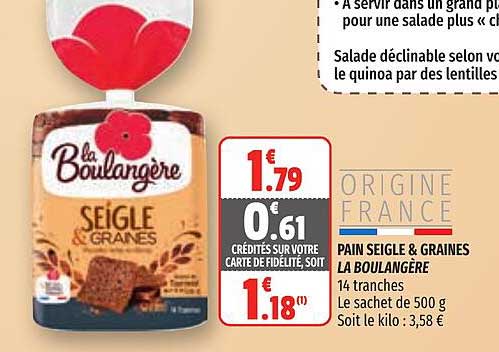 Pain Seigle & Graines La Boulangère