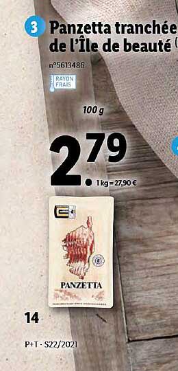 panzetta tranchee de l'ile de beaute