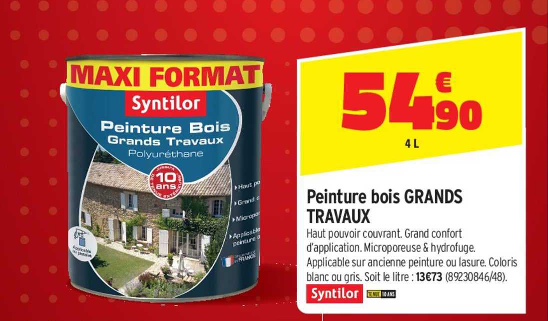 peinture bois grands travaux