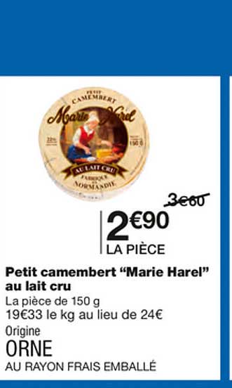petit camembert "marie harel" au lait cru