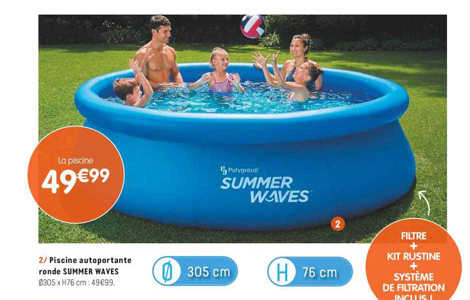 piscine autoportante ronde summer waves