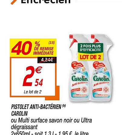Pistolet Anti-bactérien Carolin