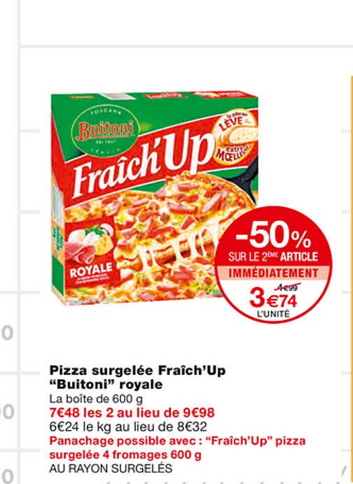 pizza surgelée fraîch'up "buitoni" royale