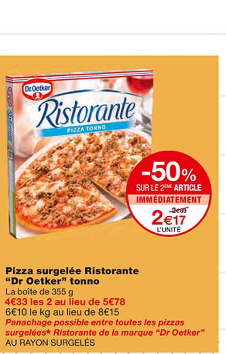 Pizza Surgelée Ristorante "dr Oetker" Tonno