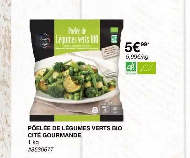 poelee de legumes verts bio cite gourmande