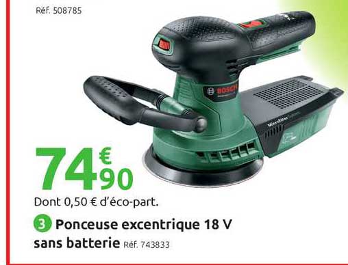 ponceuse excentrique 18 v sans batterie