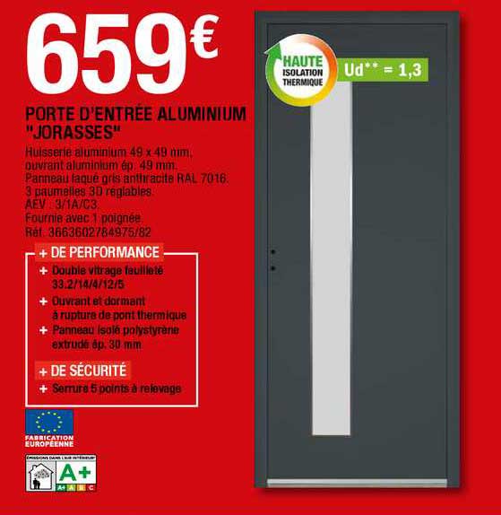 porte d'entrée aluminium "jorasses"