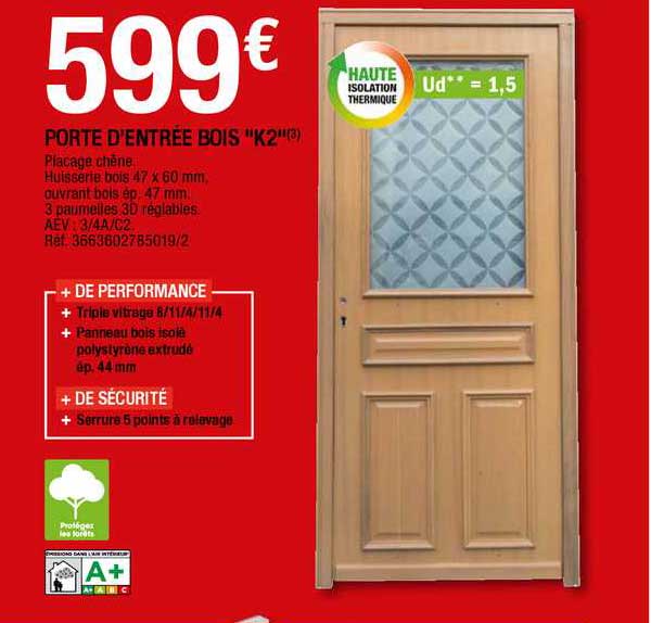 porte d'entrée bois "k2"