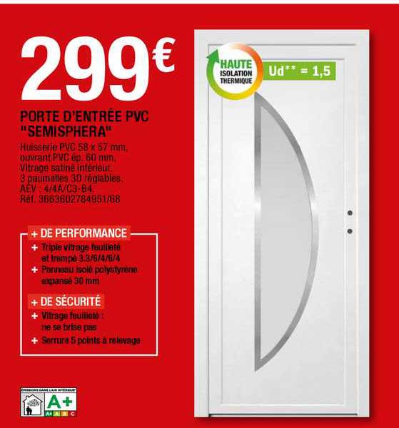 porte d'entrée pvc "semisphera"