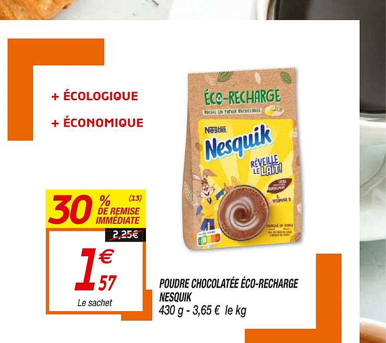 poudre chocolatée éco-recharge nesquik