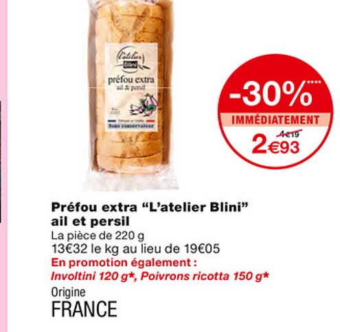 préfou extra "l'atelier blini" ail et persil