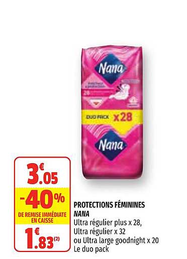 protections féminines nana