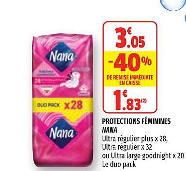protections féminines nana