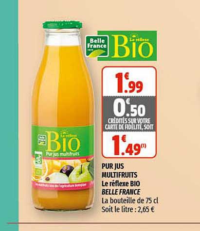 pur jus multifruits le réflexe bio belle france