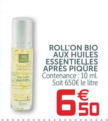 roll'on bio aux huiles essentielles après piqûre