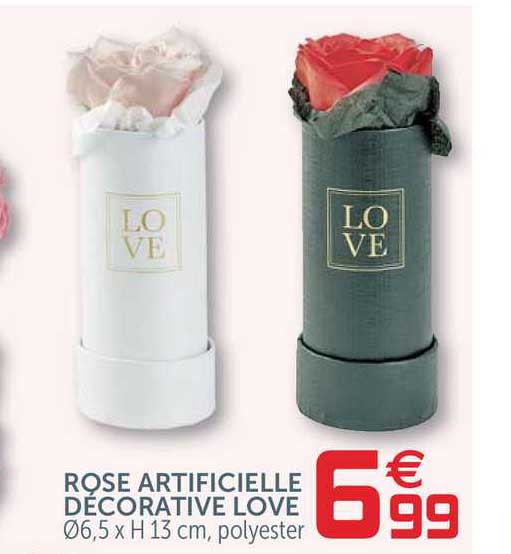 rose artificielle décorative love