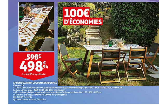 salon de jardin custom 6 personnes